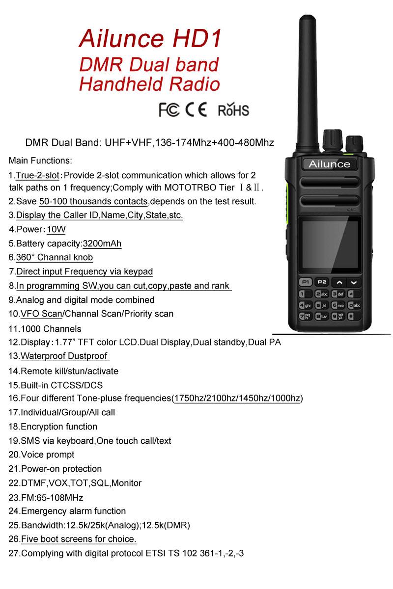 Ailunce HD1 DMR Dual Band [Specs] - Ham Radio Reviews